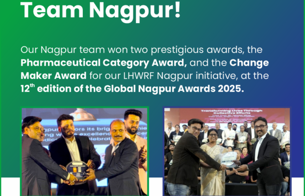 Our Nagpur team won two prestigious awards, the Pharmaceutical Category Award, and the Change Maker Award for our LHWRF Nagpur initiative, at the 12th edition of the Global Nagpur Awards 2025.